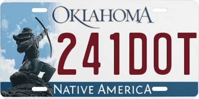 OK license plate 241DOT