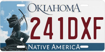 OK license plate 241DXF