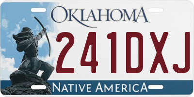 OK license plate 241DXJ