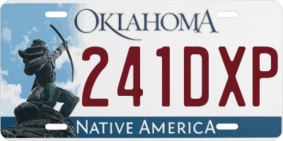 OK license plate 241DXP