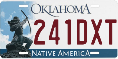 OK license plate 241DXT
