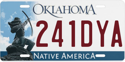 OK license plate 241DYA