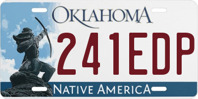 OK license plate 241EDP