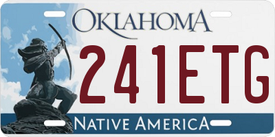 OK license plate 241ETG