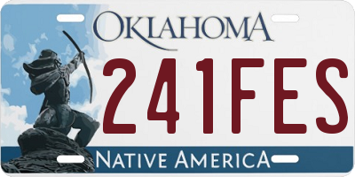 OK license plate 241FES