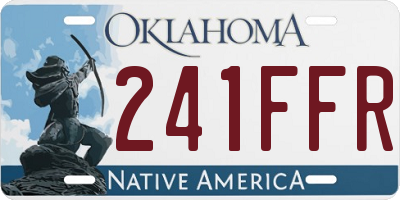 OK license plate 241FFR
