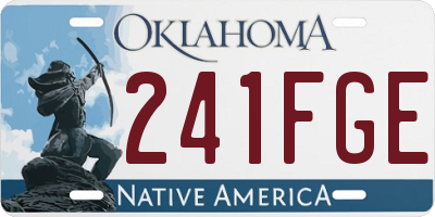 OK license plate 241FGE