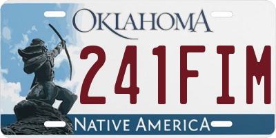 OK license plate 241FIM