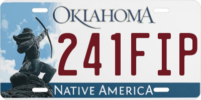 OK license plate 241FIP