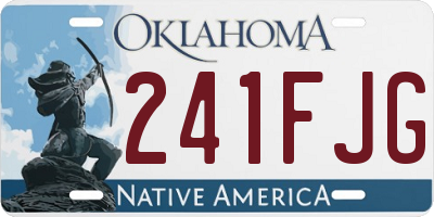 OK license plate 241FJG