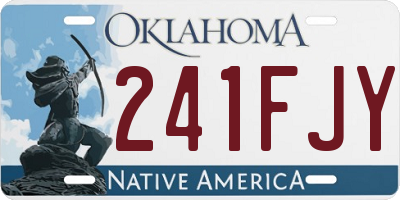 OK license plate 241FJY