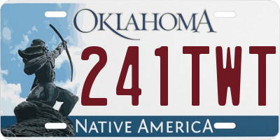 OK license plate 241TWT