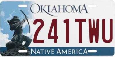OK license plate 241TWU