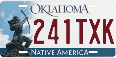 OK license plate 241TXK