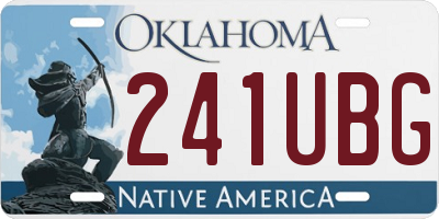 OK license plate 241UBG