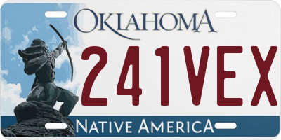 OK license plate 241VEX
