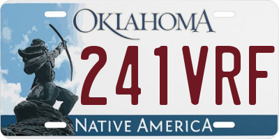 OK license plate 241VRF