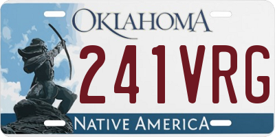 OK license plate 241VRG