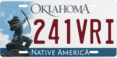 OK license plate 241VRI