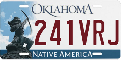 OK license plate 241VRJ