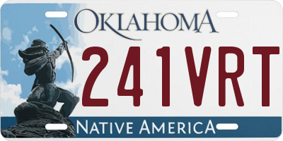 OK license plate 241VRT