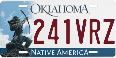 OK license plate 241VRZ