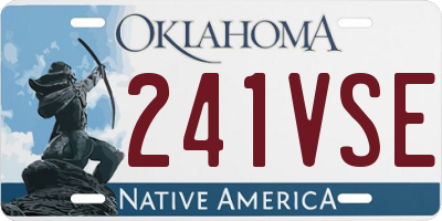 OK license plate 241VSE