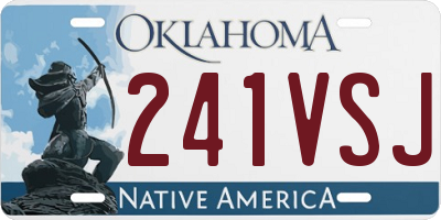OK license plate 241VSJ
