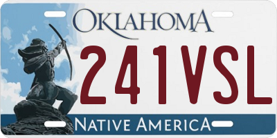 OK license plate 241VSL