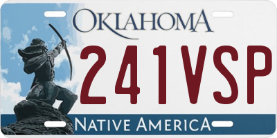OK license plate 241VSP