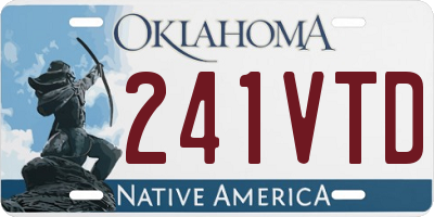OK license plate 241VTD