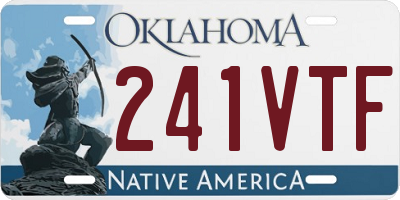 OK license plate 241VTF