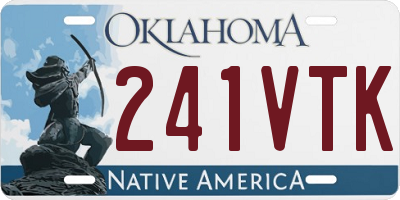 OK license plate 241VTK