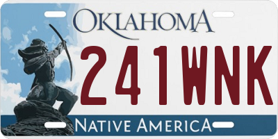OK license plate 241WNK