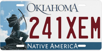 OK license plate 241XEM
