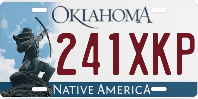 OK license plate 241XKP
