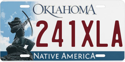 OK license plate 241XLA