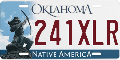 OK license plate 241XLR