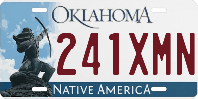 OK license plate 241XMN
