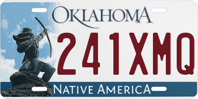 OK license plate 241XMQ