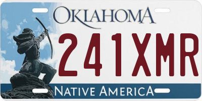 OK license plate 241XMR