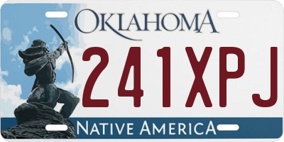 OK license plate 241XPJ