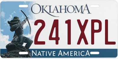 OK license plate 241XPL