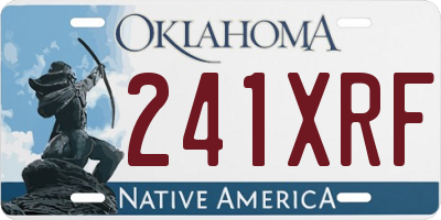 OK license plate 241XRF
