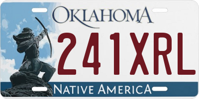 OK license plate 241XRL