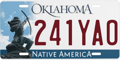 OK license plate 241YAO
