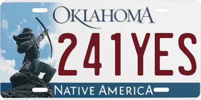 OK license plate 241YES
