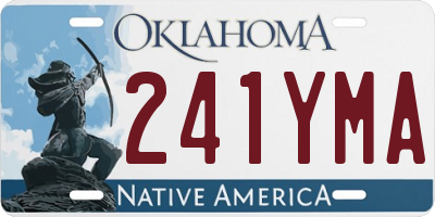 OK license plate 241YMA
