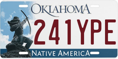 OK license plate 241YPE