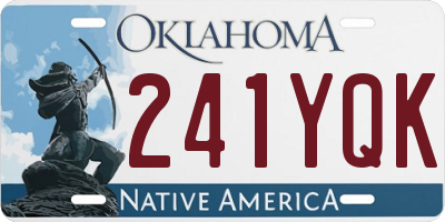 OK license plate 241YQK